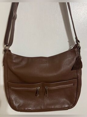 Rudsak Atelier Noir Pebbled Leather Brown Crossbody Shoulder